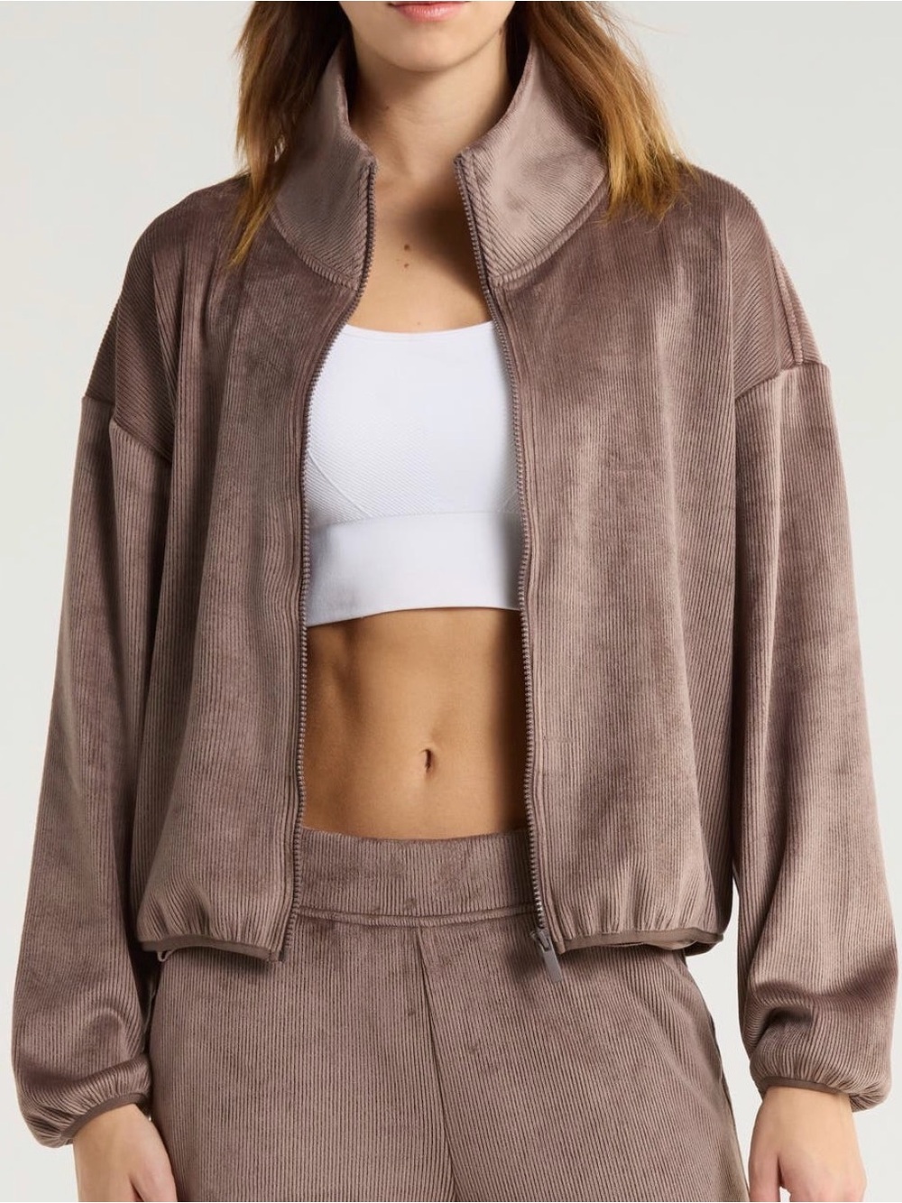 NWOT Zella Plush Ribbed Jacket - Picture 2 of 11